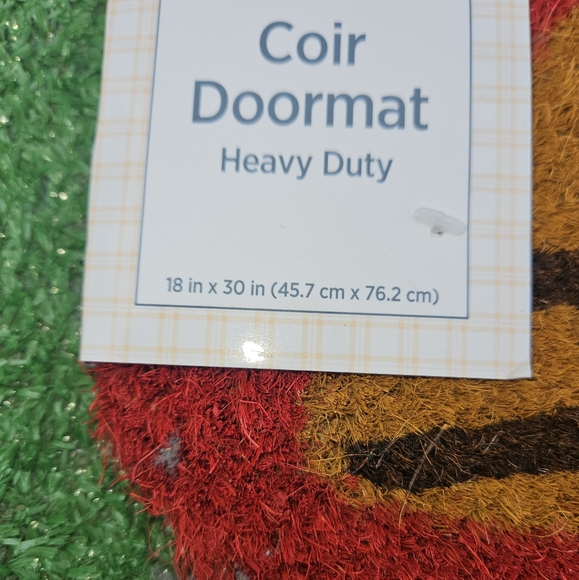 NEW Outdoor Coir Natural Fiber Red Mushroom Shaped Doormat Door Mat Rug 18"x30" - Picture 11 of 12